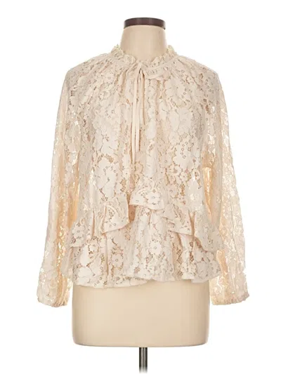 Ann Taylor Loft Long Sleeve Blouse In Ivory