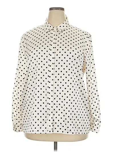 Ann Taylor Loft Long Sleeve Blouse In Ivory
