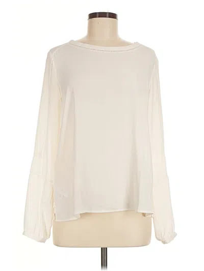 Ann Taylor Loft Long Sleeve Blouse In Ivory