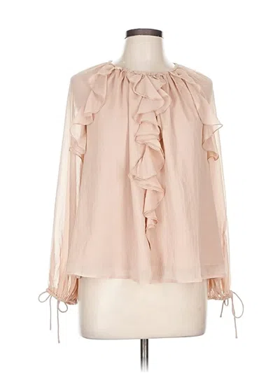 Ann Taylor Loft Long Sleeve Blouse In Neutral