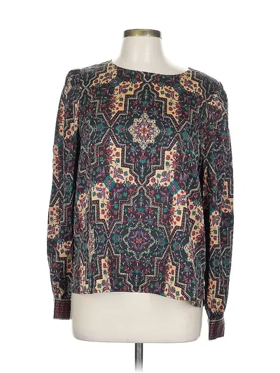 Pre-owned Ann Taylor Loft Long Sleeve Blouse In Purple