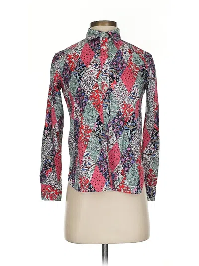 Pre-owned Ann Taylor Loft Long Sleeve Blouse In Red