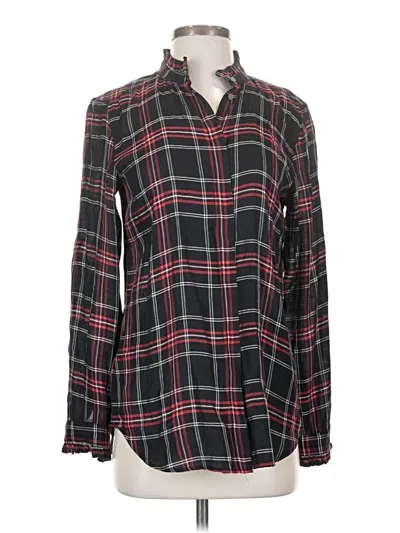 Pre-owned Ann Taylor Loft Long Sleeve Blouse In Red