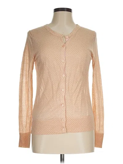 Pre-owned Ann Taylor Loft Long Sleeve Blouse In Tan