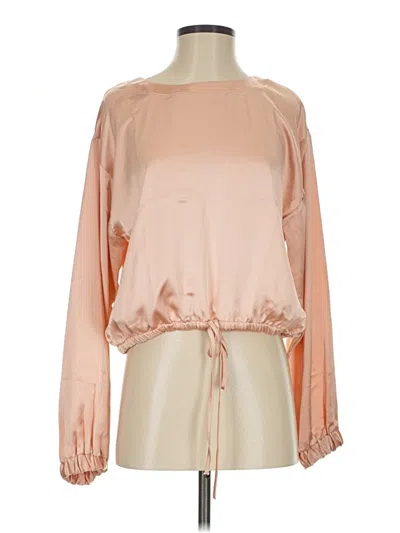 Ann Taylor Loft Long Sleeve Blouse In Tan
