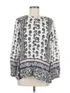 Ann Taylor Loft Long Sleeve Blouse In Multi
