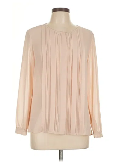 Ann Taylor Loft Long Sleeve Blouse In White