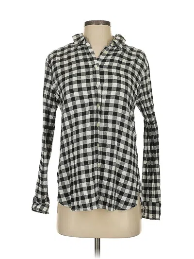 Pre-owned Ann Taylor Loft Long Sleeve Button Down Shirt In Black