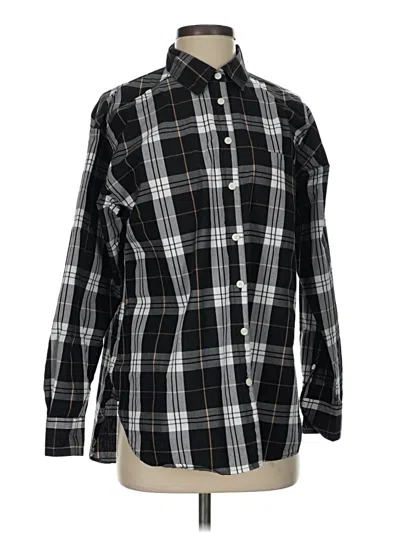 Pre-owned Ann Taylor Loft Long Sleeve Button Down Shirt In Black