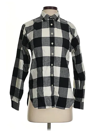 Pre-owned Ann Taylor Loft Long Sleeve Button Down Shirt In Black