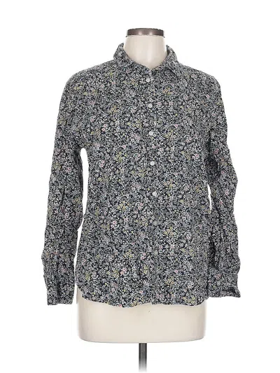 Pre-owned Ann Taylor Loft Long Sleeve Button Down Shirt In Blue