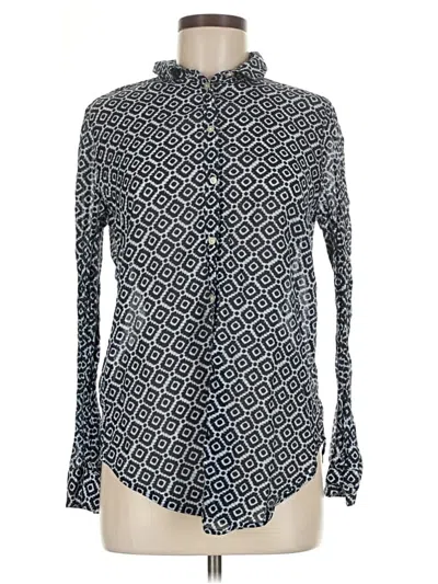 Pre-owned Ann Taylor Loft Long Sleeve Button Down Shirt In Blue