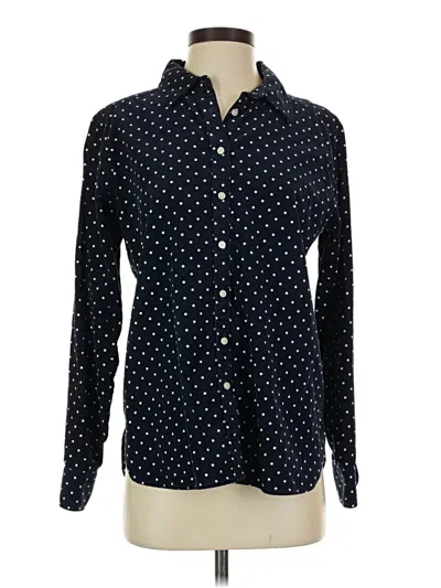 Pre-owned Ann Taylor Loft Long Sleeve Button Down Shirt In Blue