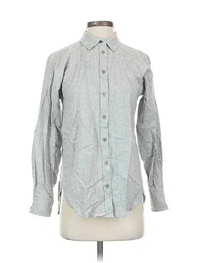 Pre-owned Ann Taylor Loft Long Sleeve Button Down Shirt In Gray