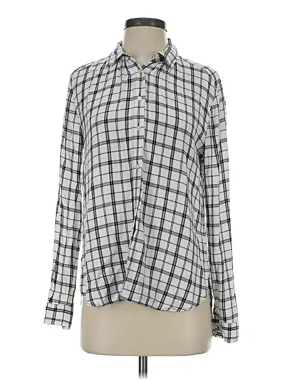 Pre-owned Ann Taylor Loft Long Sleeve Button Down Shirt In Gray