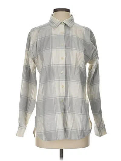 Pre-owned Ann Taylor Loft Long Sleeve Button Down Shirt In Gray