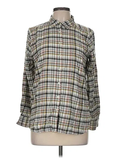 Pre-owned Ann Taylor Loft Long Sleeve Button Down Shirt In Gray