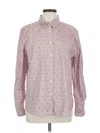 Ann Taylor Loft Long Sleeve Button Down Shirt In Pink