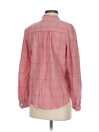 Pre-owned Ann Taylor Loft Long Sleeve Button Down Shirt In Pink