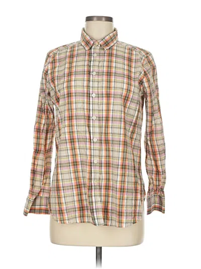 Pre-owned Ann Taylor Loft Long Sleeve Button Down Shirt In White
