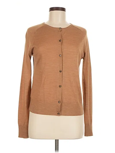 Pre-owned Ann Taylor Loft Long Sleeve Henley Shirt In Brown