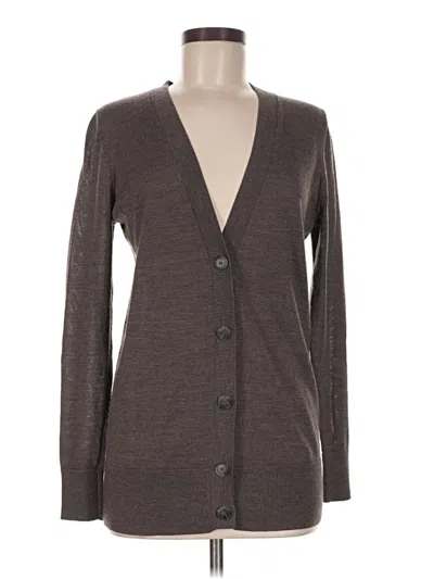 Pre-owned Ann Taylor Loft Long Sleeve Henley Shirt In Gray