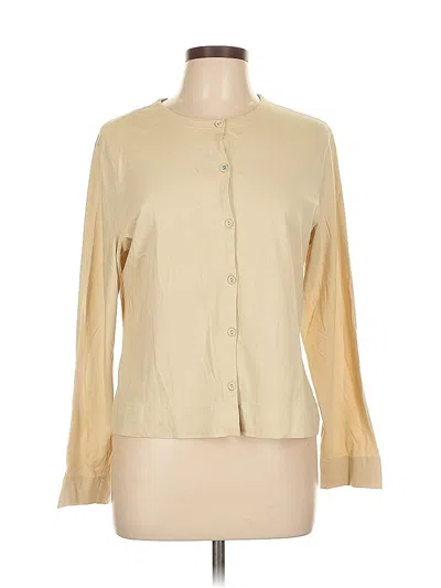 Pre-owned Ann Taylor Loft Long Sleeve Polo Shirt In Brown