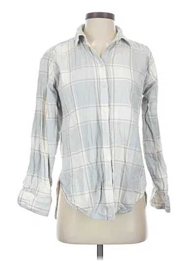Pre-owned Ann Taylor Loft Long Sleeve Polo Shirt In Gray