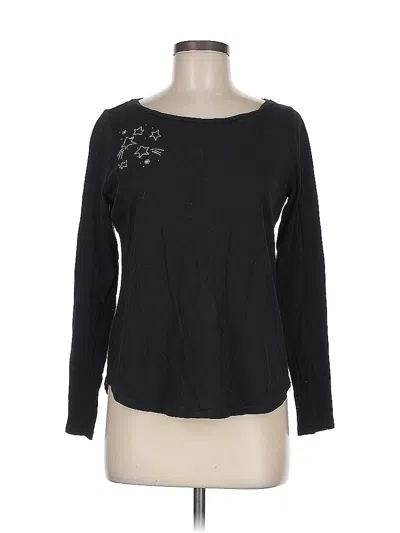Pre-owned Ann Taylor Loft Long Sleeve T-shirt In Black