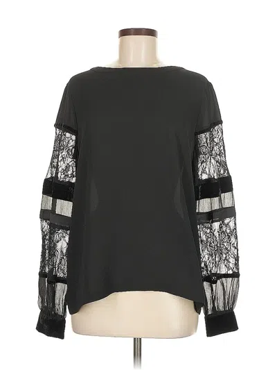 Pre-owned Ann Taylor Loft Long Sleeve T-shirt In Black