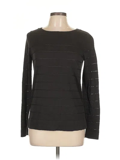Pre-owned Ann Taylor Loft Long Sleeve T-shirt In Black