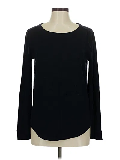 Pre-owned Ann Taylor Loft Long Sleeve T-shirt In Black