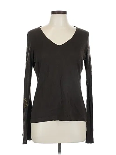 Pre-owned Ann Taylor Loft Long Sleeve T-shirt In Brown