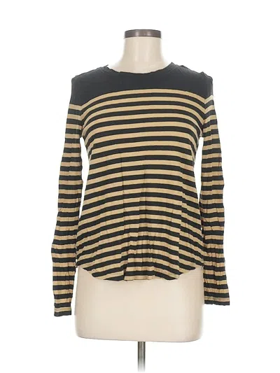 Pre-owned Ann Taylor Loft Long Sleeve T-shirt In Gold