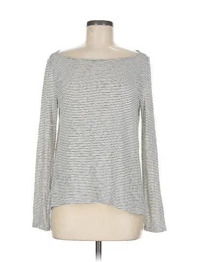 Pre-owned Ann Taylor Loft Long Sleeve T-shirt In Gray