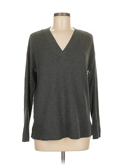Pre-owned Ann Taylor Loft Long Sleeve T-shirt In Gray