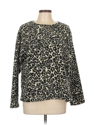 Pre-owned Ann Taylor Loft Long Sleeve T-shirt In Gray