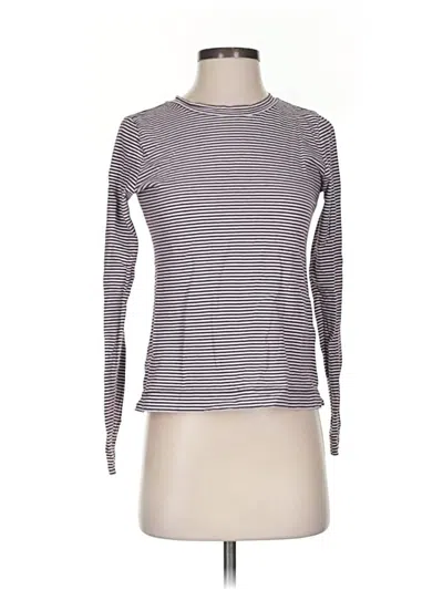 Pre-owned Ann Taylor Loft Long Sleeve T-shirt In Gray