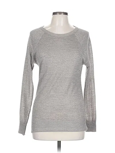 Pre-owned Ann Taylor Loft Long Sleeve T-shirt In Gray