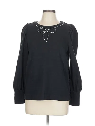 Pre-owned Ann Taylor Loft Long Sleeve T-shirt In Gray