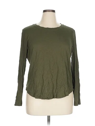 Pre-owned Ann Taylor Loft Long Sleeve T-shirt In Green