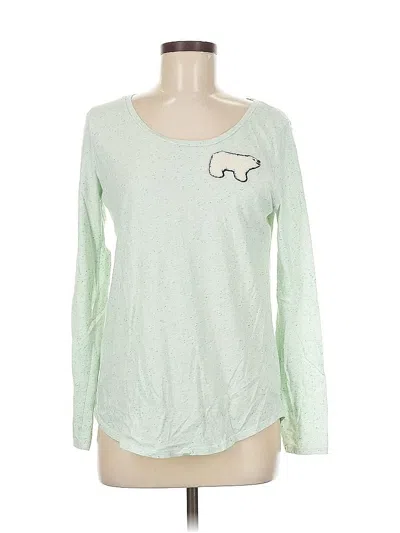 Pre-owned Ann Taylor Loft Long Sleeve T-shirt In Green