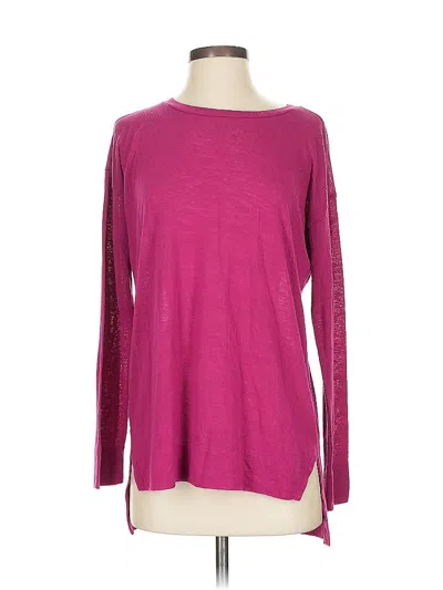 Pre-owned Ann Taylor Loft Long Sleeve T-shirt In Pink