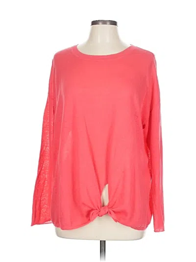 Pre-owned Ann Taylor Loft Long Sleeve T-shirt In Pink