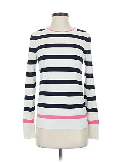 Pre-owned Ann Taylor Loft Long Sleeve T-shirt In White