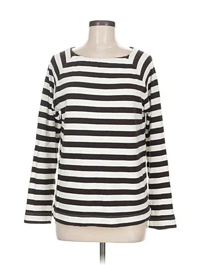 Pre-owned Ann Taylor Loft Long Sleeve T-shirt In White