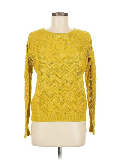 Pre-owned Ann Taylor Loft Long Sleeve T-shirt In Yellow