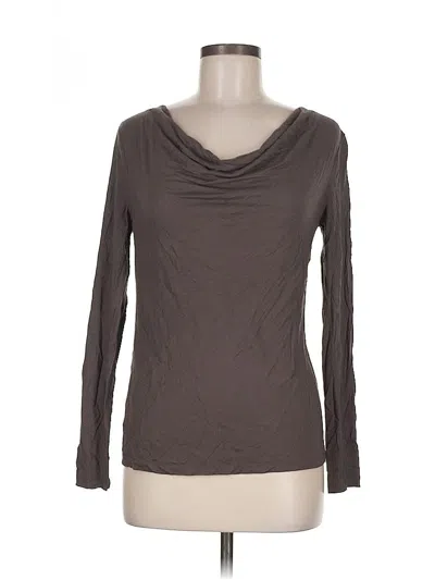 Pre-owned Ann Taylor Loft Long Sleeve Top Brown Cowl Neck Tops