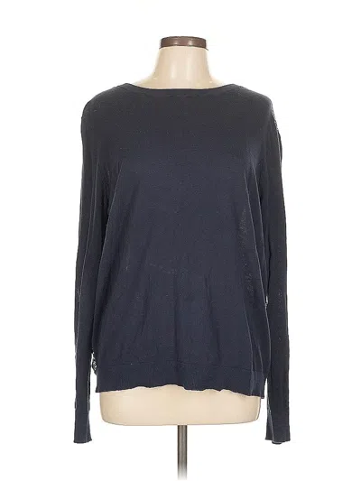 Pre-owned Ann Taylor Loft Long Sleeve Top Gray Boatneck Tops