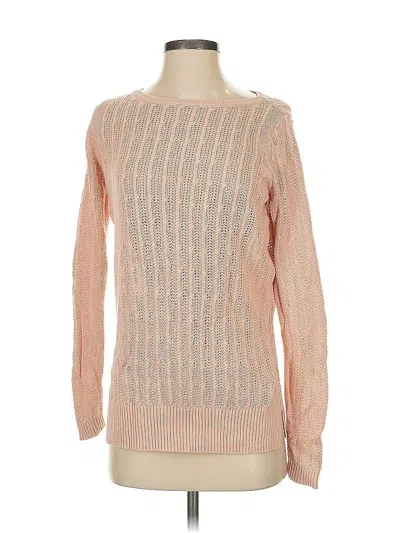 Pre-owned Ann Taylor Loft Long Sleeve Top Pink Boatneck Tops